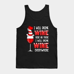 I Will Drink Wine Christmas Tank Top